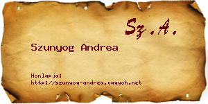 Szunyog Andrea névjegykártya
